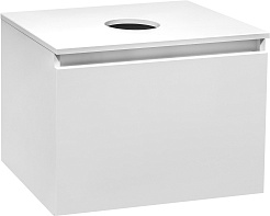 Runo Тумба с раковиной Бари 50 Duo подвесная белая – фотография-4